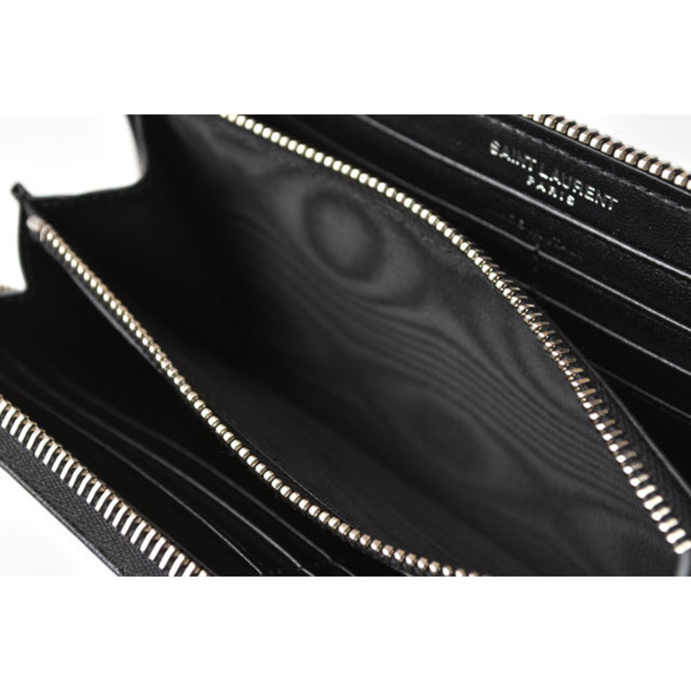 Saint Laurent Paris Wallet Long Wallet Leather Black - Picture 7 of 9